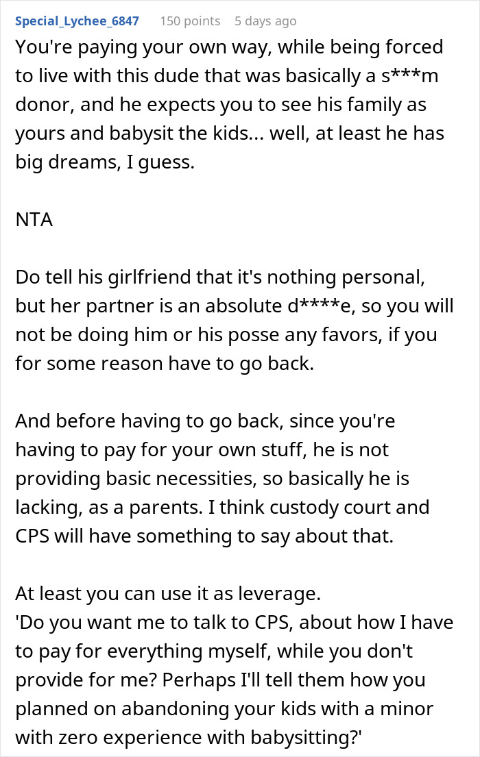 &#8220;AITA For Leaving When I Was Asked To Babysit, Forcing My Dad&#8217;s Fiancée To Cancel Her Plans?&#8221;
