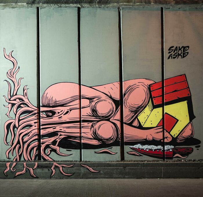 &#8220;SakoAsko&#8221; Paints 24 Murals That Explore Human Choices Through Surreal Art