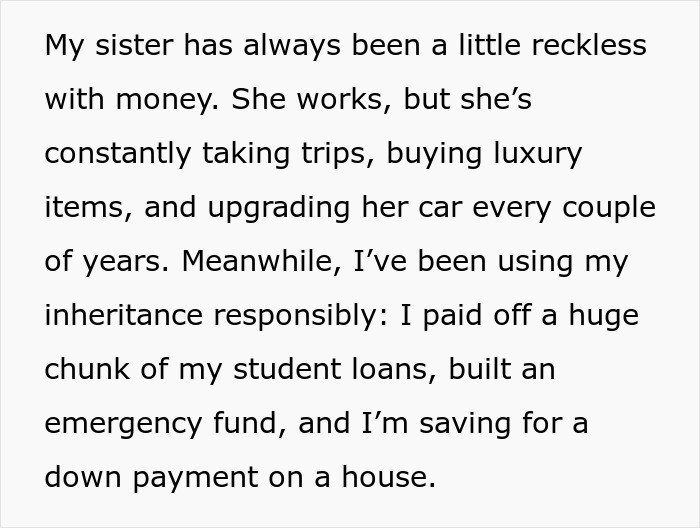 Bride Wants Sister’s Inheritance, Plays The ‘Dad Would Have Wanted’ Card, But Gets A Reality Check