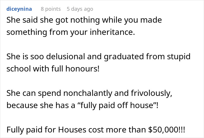 Bride Wants Sister’s Inheritance, Plays The ‘Dad Would Have Wanted’ Card, But Gets A Reality Check