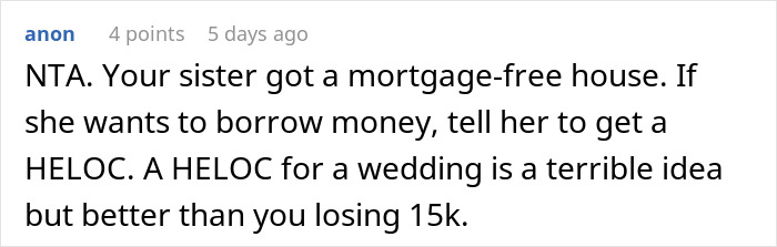 Bride Wants Sister’s Inheritance, Plays The ‘Dad Would Have Wanted’ Card, But Gets A Reality Check