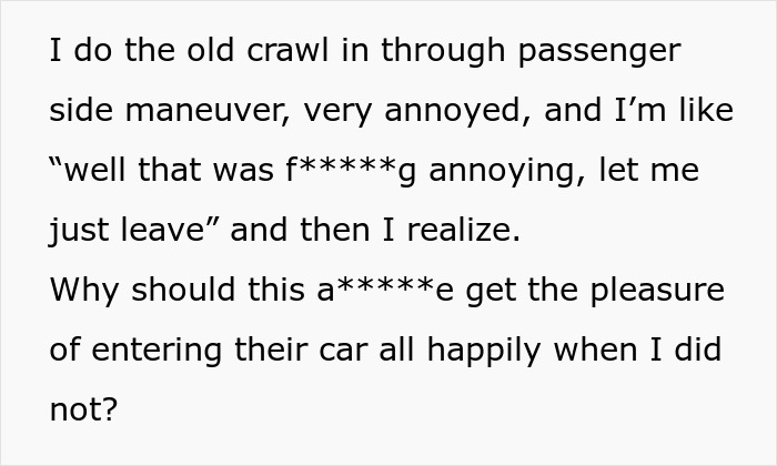 Guy Blocks Another Car&#8217;s Driver Door By Parking Too Close, Owner Comes Back And Smugly Does The Same