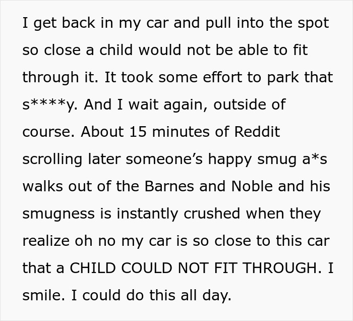 Guy Blocks Another Car&#8217;s Driver Door By Parking Too Close, Owner Comes Back And Smugly Does The Same