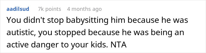 Woman Refuses To Babysit Her Autistic Nephew After He Injures Her Daughter And Spits On Her