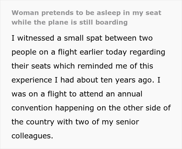 Woman Pretends To Be Asleep In Passenger’s Assigned Seat, Throws Attitude When Asked To Move
