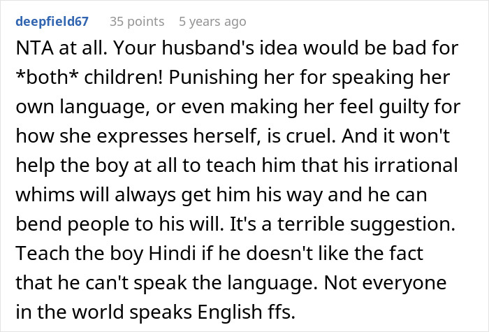 Stepdad Suggests Punishing Kid For Using Native Language His Son Can&#8217;t Understand, Mom Horrified