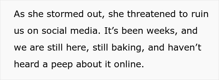 Woman Threatens Bakery With Social Media Roasting After They Won’t Refund Half-Eaten Cake