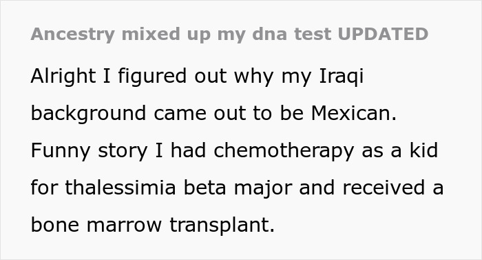 Person Asks The Net For Help After Receiving Bizarre DNA Test Results, Figures Out The Mystery