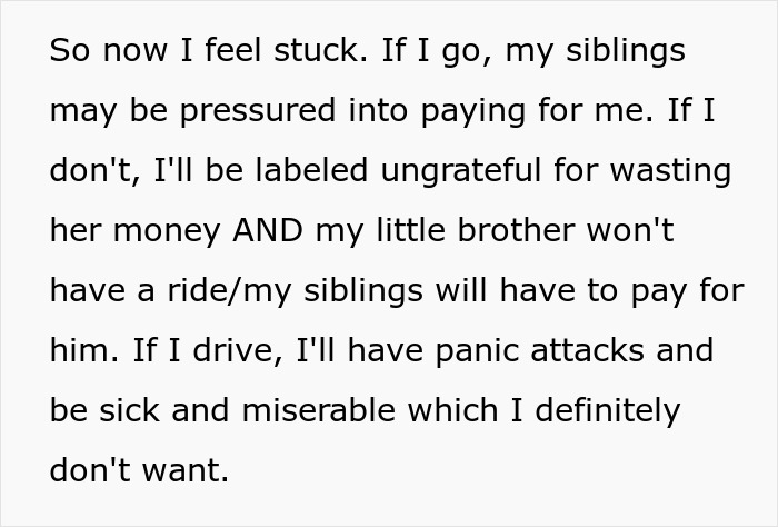 Woman Refuses To Go On Christmas “Gift Trip” If Her Siblings Have To Pay For Her Flight