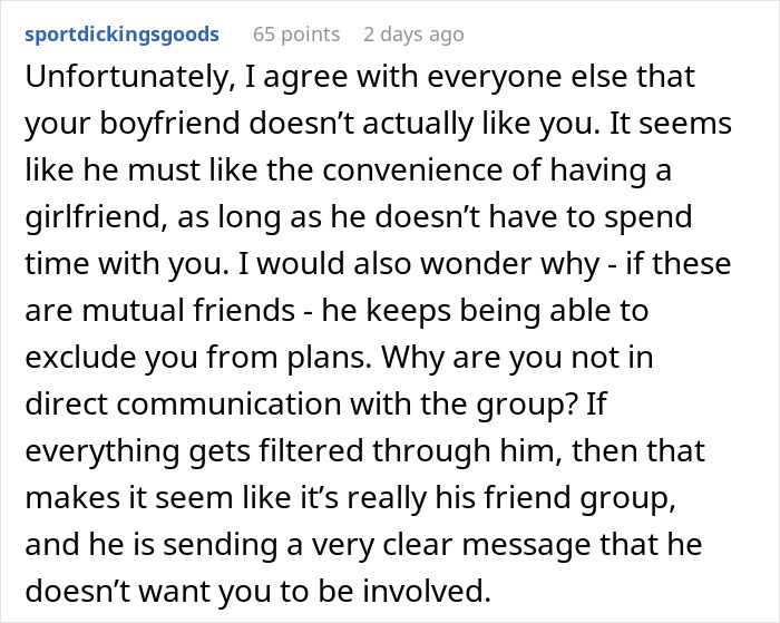 Woman Expresses Hurt For Being Constantly Excluded In Couple Events, BF Lashes Out At her