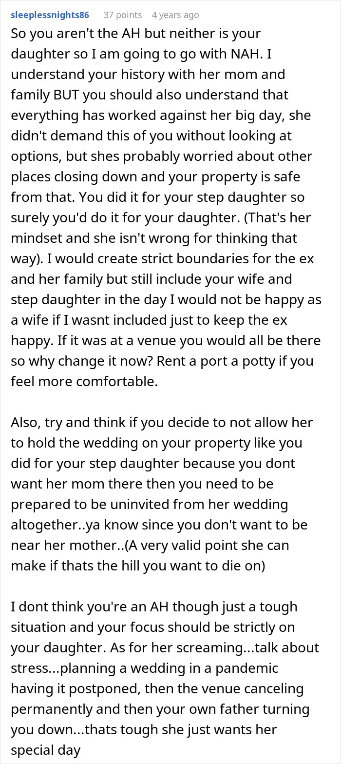 Dad Makes “Biggest Mistake Of Life” By Telling Daughter She Can’t Use His Home As Wedding Venue