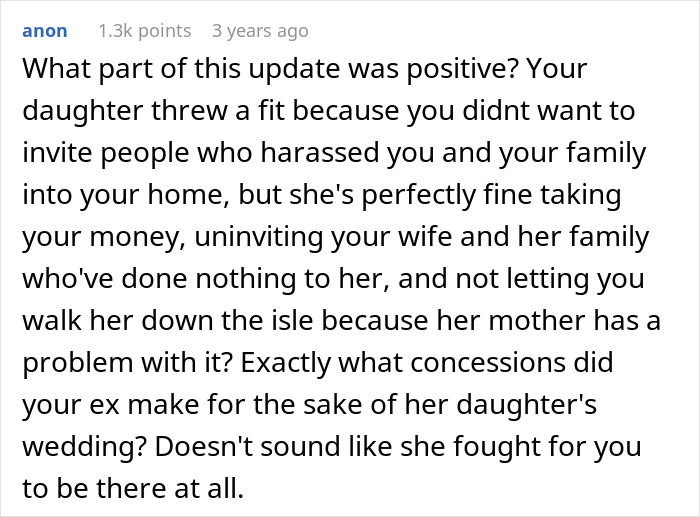 Dad Makes “Biggest Mistake Of Life” By Telling Daughter She Can’t Use His Home As Wedding Venue