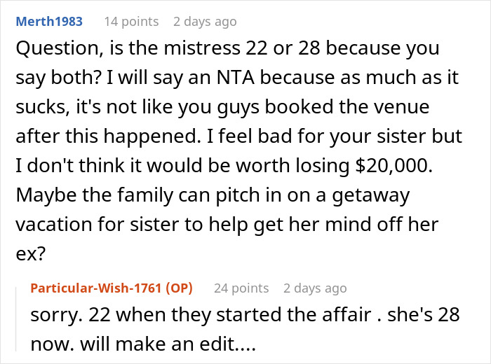 Mom Refuses To Change Daughter’s Wedding Venue, Sister Calls Her Heartless And Selfish