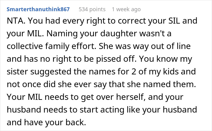 MIL Tries To Take Credit For Granddaughter’s Name, Mom Calls Her Bluff, Sparking Family Drama