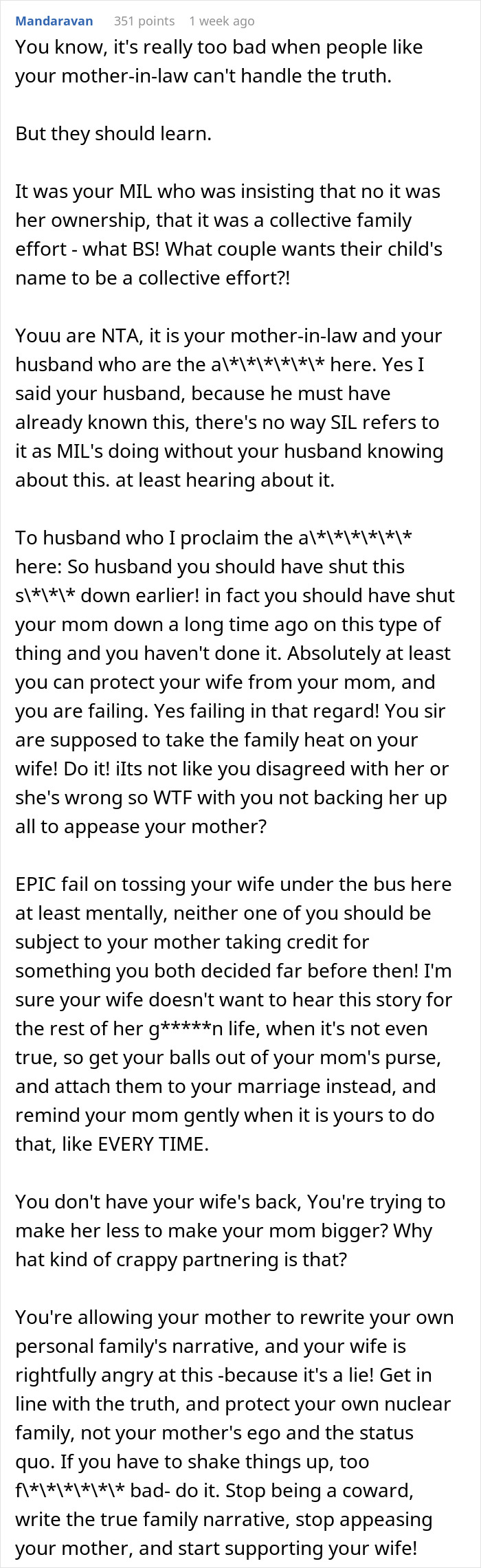 MIL Tries To Take Credit For Granddaughter’s Name, Mom Calls Her Bluff, Sparking Family Drama