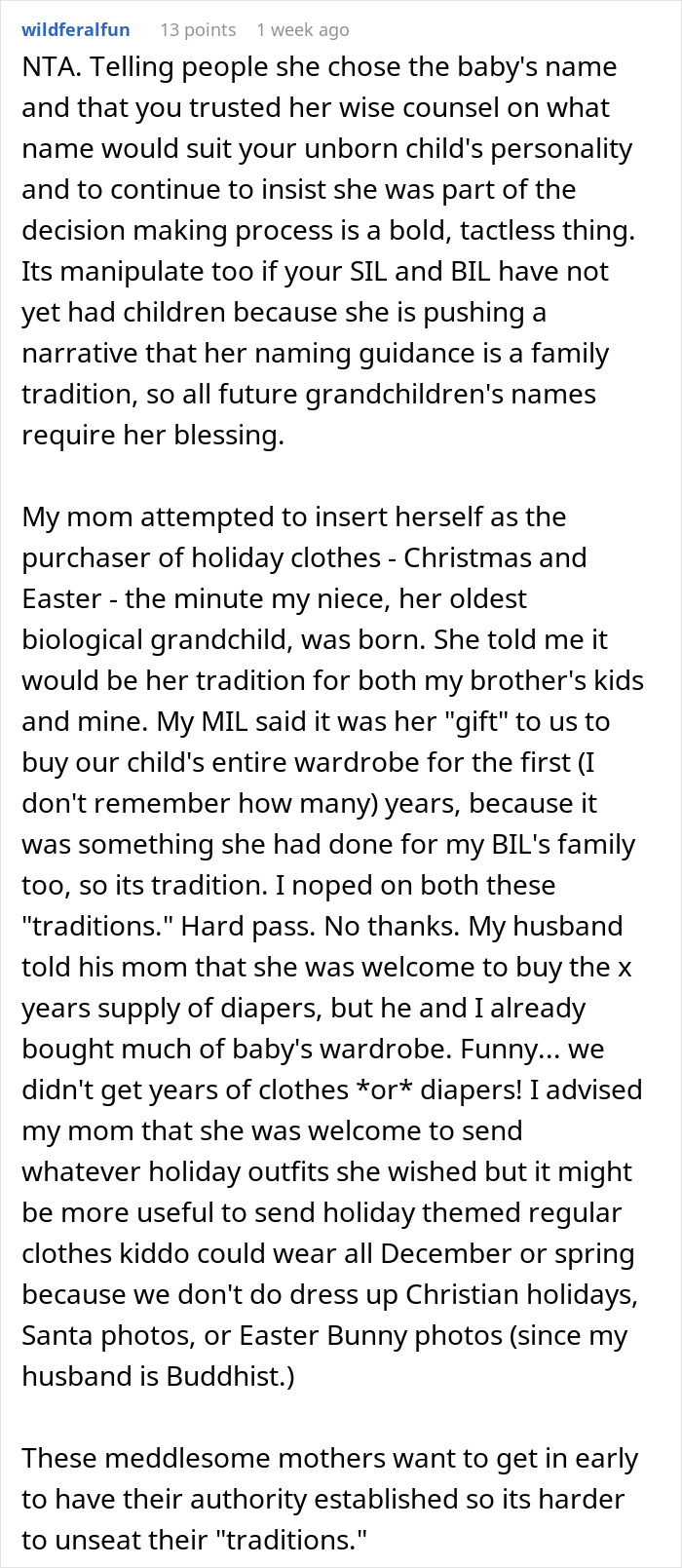 MIL Tries To Take Credit For Granddaughter’s Name, Mom Calls Her Bluff, Sparking Family Drama