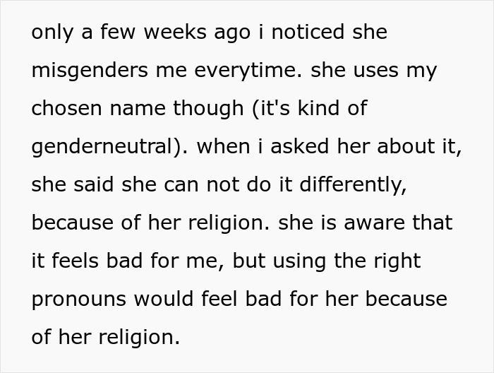 Woman Attempts To Hide Her Misgendering Colleague Behind The Religion, But To No Avail