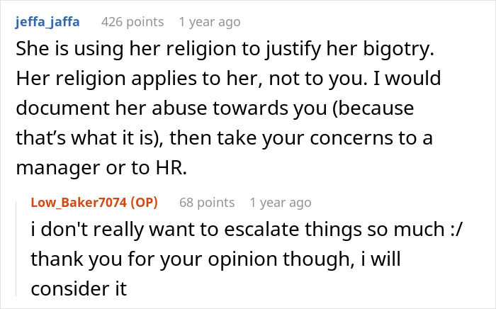 Woman Attempts To Hide Her Misgendering Colleague Behind The Religion, But To No Avail