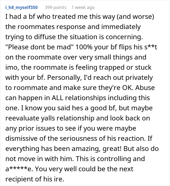 GF Horrified After Seeing BF&#8217;s Tone With His Roommate, Seeks Advice Online
