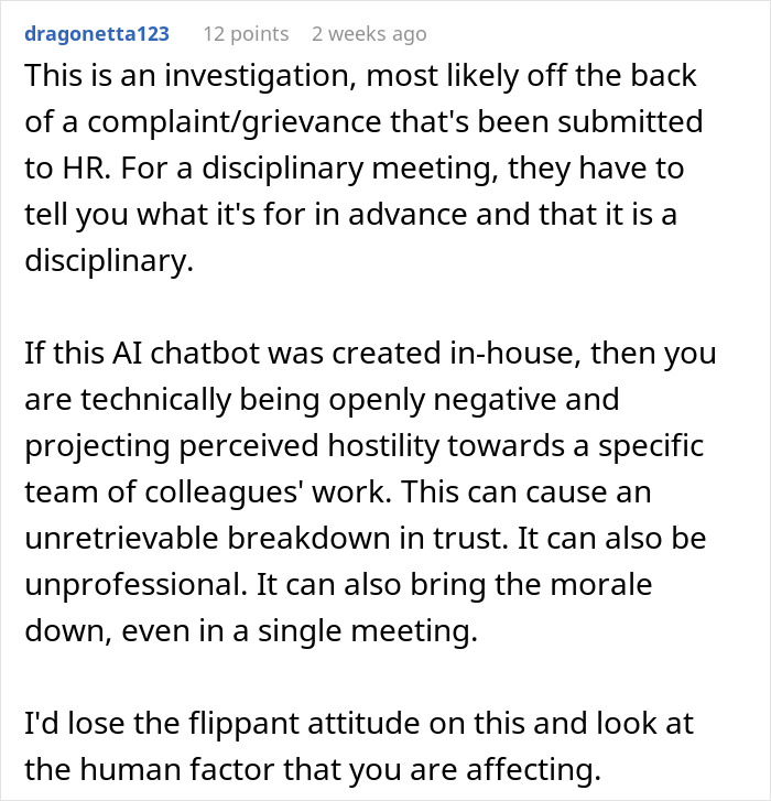 Shocked Guy Shares: &#8220;I&#8217;ve Been Pulled Into A Disciplinary Meeting For Saying Robotic Slurs At Work&#8221;