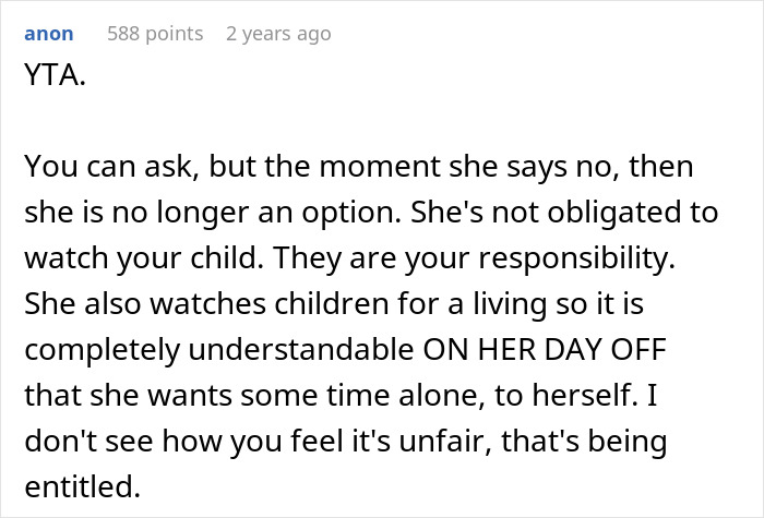 Woman Asks Why She Should Pay With A &#8220;Literal [Babysitting] Professional In The Same Home&#8221; For Free