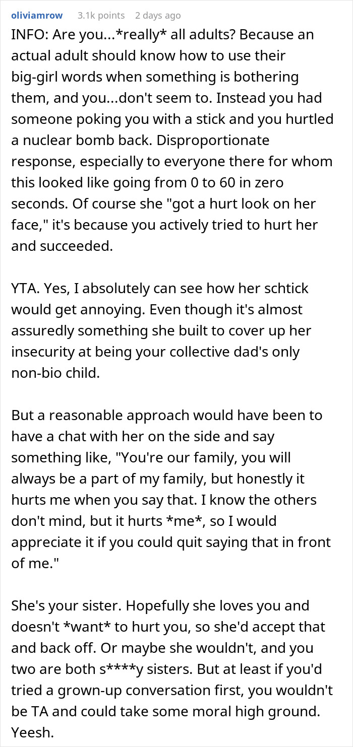 Adopted Sis&#8217; Longstanding &#8220;Chosen One&#8221; Joke Backfires After Bro Says Bio Dad Never Chose Her