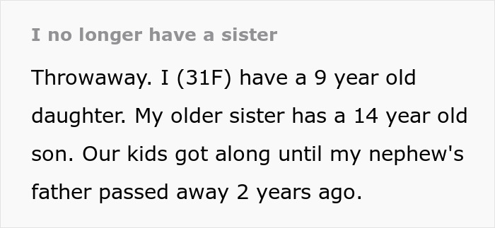 Widow Makes All The Excuses In The Book For Her &#8220;Grieving&#8221; Son, Sis Snaps As He Burns Her Kid&#8217;s Bag
