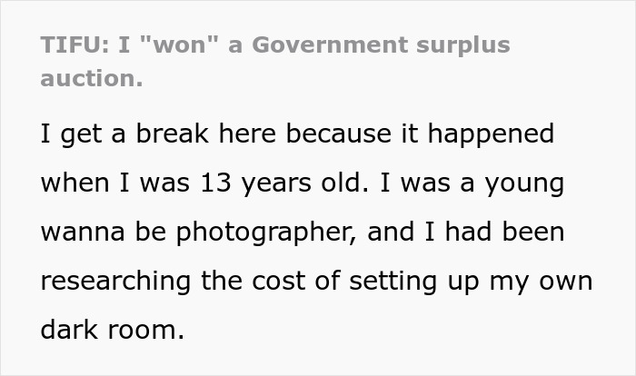 &#8220;Are You Crazy?”: 13YO Wins A Government Surplus Auction, The Story Then Gets Unexpected Twist