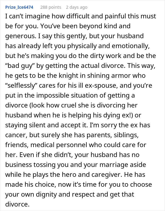 &#8220;He&#8217;d Understand If I Chose Divorce&#8221;: Husband Chooses Ill Ex Over Current Wife