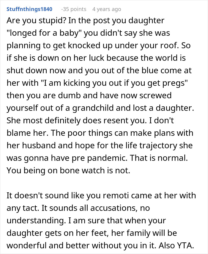 Woman Called Parents “Terrible” After They Ruined Her Dream Of Having Kids Before It Even Happened