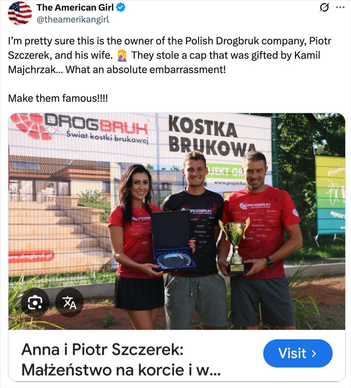 “Where’s Coldplay When You Need Them”: Polish CEO Exposed As Infamous US Open Hat Snatcher