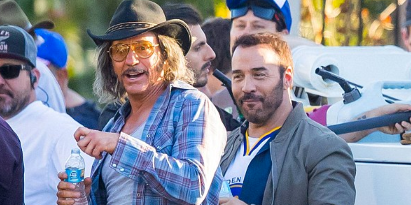 Robert Downey Jr. and Jeremy Piven on the Set of All-Star Weekend