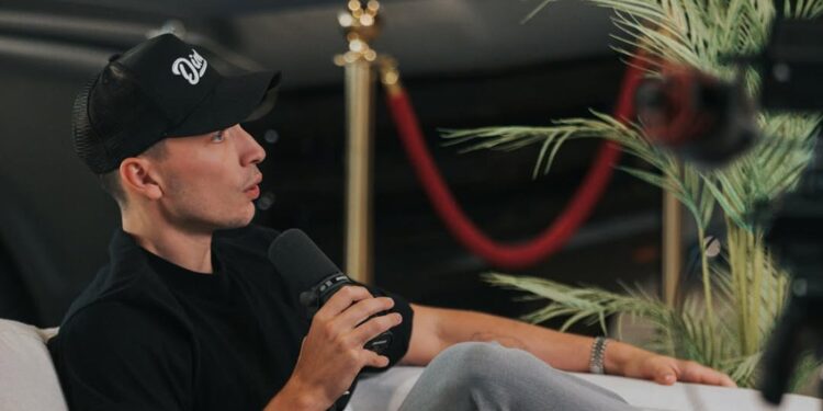 Luke Belmar giving a talk