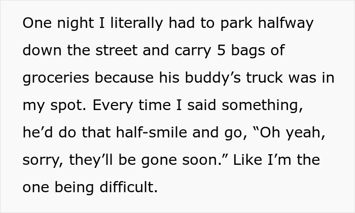 Nurse Comes Home From 12HR Shift To Find Neighbor Using Her Driveway Yet Again, Gloves Come Off