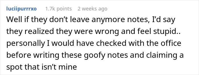 Someone Believes They Can Force New Neighbor To Give Up Her Paid Parking Space, But To No Avail