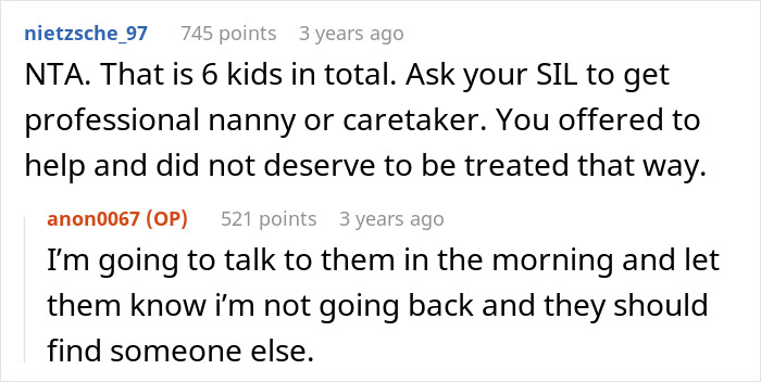 Helpful Woman Stops Helping Rude SIL With Babysitting, SIL Furious When She Finally Walks Out