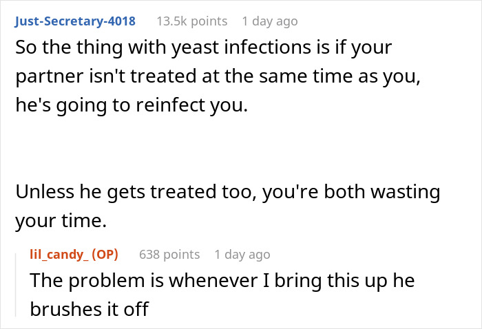 Guy Refuses To Get Himself Checked As GF Gets Constant Infections, She Reconsiders Marriage