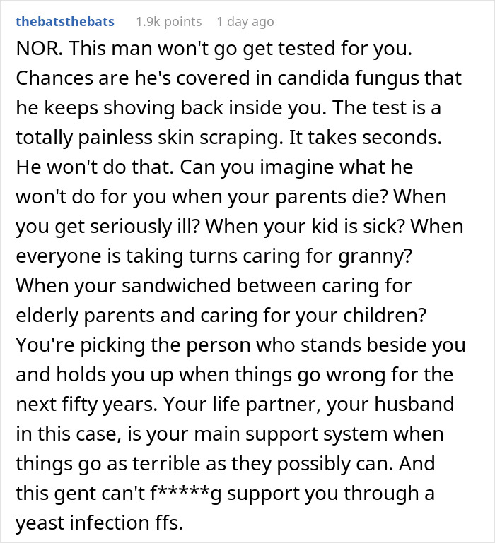 Guy Refuses To Get Himself Checked As GF Gets Constant Infections, She Reconsiders Marriage