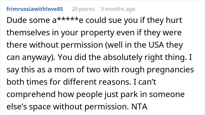 Pregnant Lady&#8217;s Sob Story Falls Flat After 18YO Refuses To Let Her Keep Parking In Private Driveway
