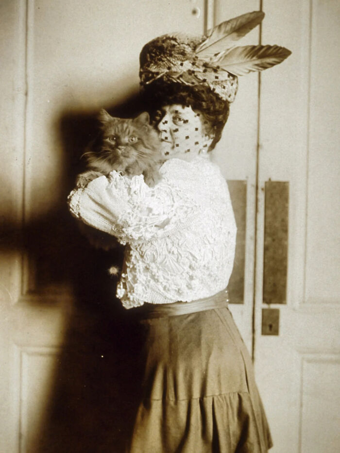 53 Vintage Cat Photos Featuring Celebrities, Historical Moments, And Pure Feline Magic