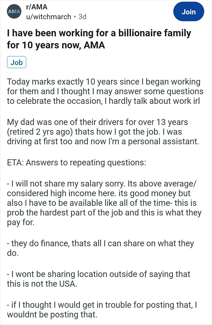 Personal Assistant Answered 84 Questions About What It’s Like To Work For Billionaires