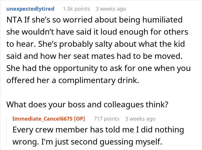 Flight Attendant Wonders If They Were Wrong To Not Offer Overweight Woman A Seatbelt Extender Immediately