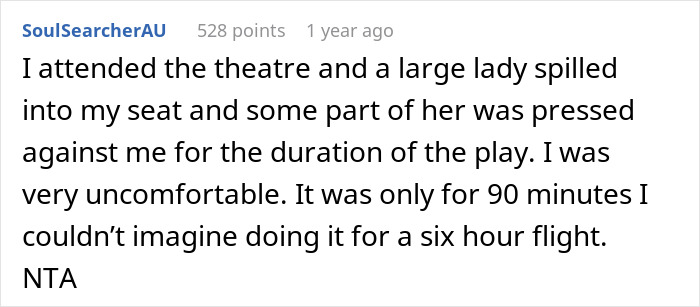 Person Refuses To Lift Armrest To Make Room For Obese Passenger, Gets Labeled Fatphobic
