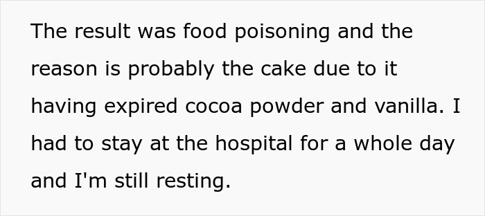 This MIL Called Her Son&#8217;s GF A &#8220;Spoiled Brat&#8221; For Not Being Able To &#8220;Digest&#8221; A Poisoned Cake