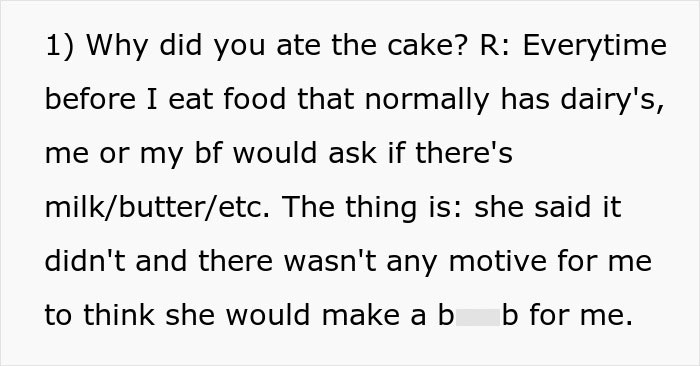This MIL Called Her Son&#8217;s GF A &#8220;Spoiled Brat&#8221; For Not Being Able To &#8220;Digest&#8221; A Poisoned Cake