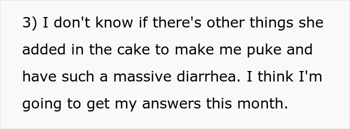 This MIL Called Her Son&#8217;s GF A &#8220;Spoiled Brat&#8221; For Not Being Able To &#8220;Digest&#8221; A Poisoned Cake