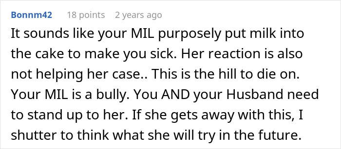 This MIL Called Her Son&#8217;s GF A &#8220;Spoiled Brat&#8221; For Not Being Able To &#8220;Digest&#8221; A Poisoned Cake
