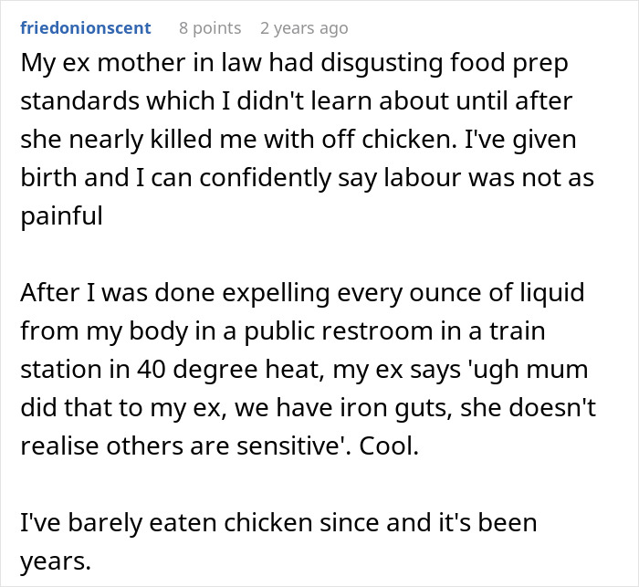 This MIL Called Her Son&#8217;s GF A &#8220;Spoiled Brat&#8221; For Not Being Able To &#8220;Digest&#8221; A Poisoned Cake