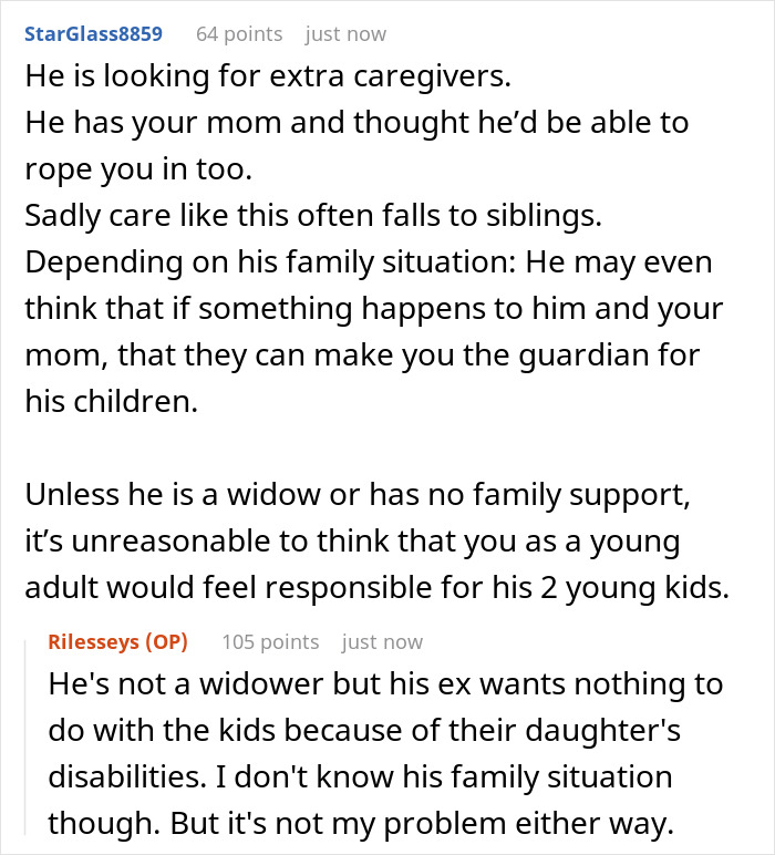 Mom Tries To Recruit 20YO Son To Look After Fiance’s Disabled Daughter, Irate When He Refuses