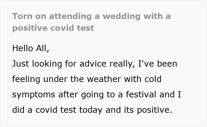 Woman Unsure About Attending Wedding Despite Testing Positive For COVID, Groom Tells Her To Come